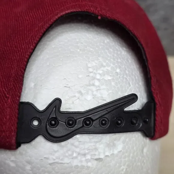 Vintage Nike Swoosh Logo Hat Swoosh Snap Back Red White Big‎ Logo